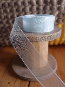 Light Blue Sheer Ribbon with Monofilament Edge