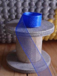 Royal Blue Sheer Ribbon with Monofilament Edge