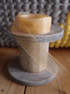 Gold Sheer Ribbon with Monofilament Edge