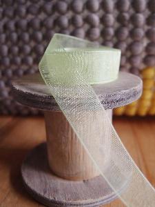 Mint Sheer Ribbon with Monofilament Edge