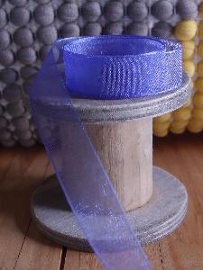 Delphinium Sheer Ribbon with Monofilament Edge