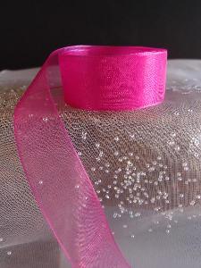 Fuchsia Sheer Ribbon with Monofilament Edge