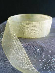 Yellow Sheer Ribbon with Monofilament Edge