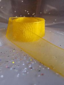 Bright Yellow Sheer Ribbon with Monofilament Edge