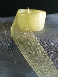 Yellow Sheer Ribbon with Monofilament Edge