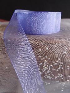 Delphinium Sheer Ribbon with Monofilament Edge