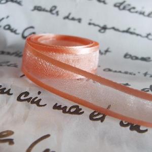 Peach with Satin Monofilament Edge - 5/8" x 100y