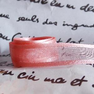 Coral with Satin Monofilament Edge - 5/8" x 100y