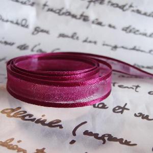 Burgundy Sheer with Satin Monofilament Edge