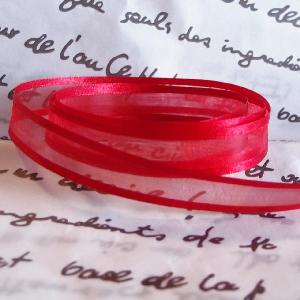 Red Sheer with Satin Monofilament Edge