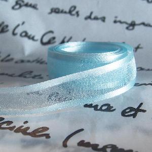 Light Blue Sheer with Satin Monofilament Edge