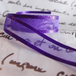 Purple Sheer with Satin Monofilament Edge