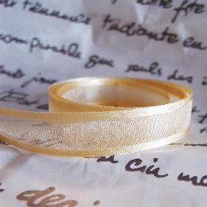 Light Gold with Satin Monofilament Edge - 5/8" x 100y