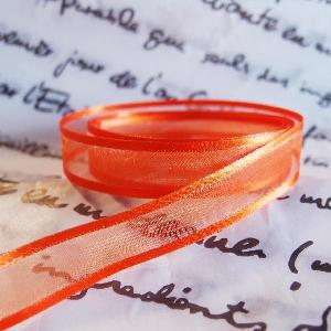 Orange with Satin Monofilament Edge - 5/8" x 100y