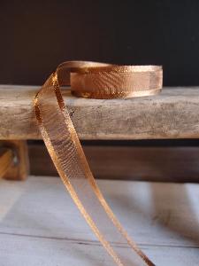 Copper Sheer Ribbon with Satin Edge  