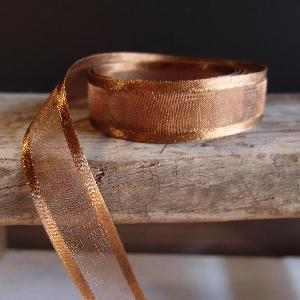 Copper Sheer Ribbon with Satin Edge  