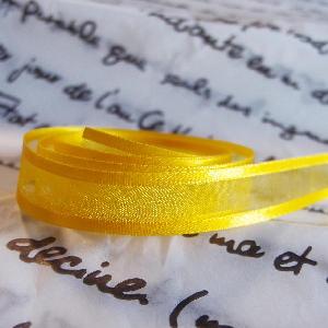 Bright Yellow with Satin Monofilament Edge - 5/8" x 100y