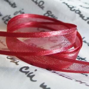 Crimson Sheer with Satin Monofilament Edge