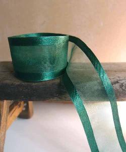 Hunter Green Sheer with Satin Monofilament Edge