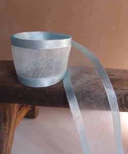 Light Blue Sheer with Satin Monofilament Edge