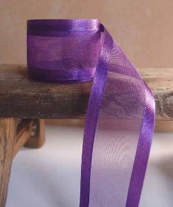 Purple Sheer with Satin Monofilament Edge