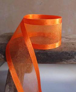 Orange Sheer with Satin Monofilament Edge