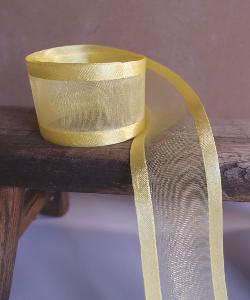 Yellow Sheer with Satin Monofilament Edge