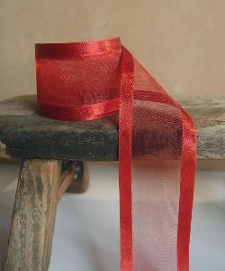 Crimson Sheer with Satin Monofilament Edge