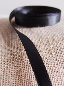 Black Double-face Satin Ribbon