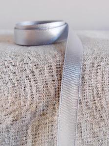 Silver Double-face Satin Ribbon