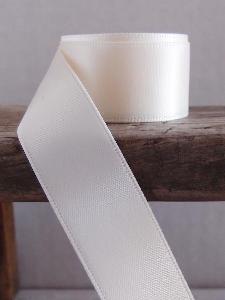 Ivory Double Face Satin Ribbon