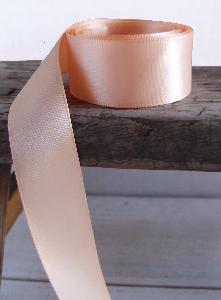 Peach Double Face Satin Ribbon - 7/8" x 25Y