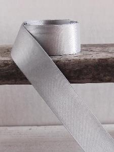 Silver Double Face Satin Ribbon