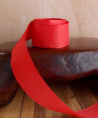 Red Taffeta Ribbon with Wired Edge