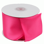 Pink Taffeta Ribbon with Wired Edge