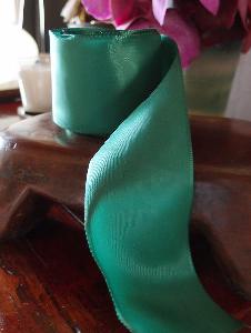 Hunter Green Taffeta Ribbon with Wired Edge - 2.5" x 25Y