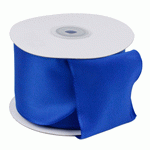 Royal Blue Taffeta Ribbon with Wired Edge