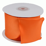 Orange Taffeta Ribbon with Wired Edge