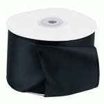 Black Taffeta Ribbon with Wired Edge