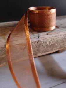 Copper Sheer Ribbon with Satin Edge