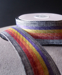 Vintage Cloth Striped Rainbow Ribbon