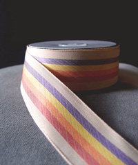 Vintage Cloth Striped Rainbow Ribbon