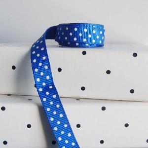 Royal Blue Grosgrain w/Swiss Dots