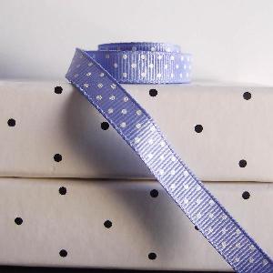 Iris Grosgrain w/Swiss Dots