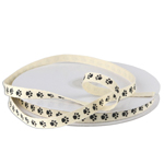 Cotton 3/8" Paw Print Ribbon - 3 rolls minimum