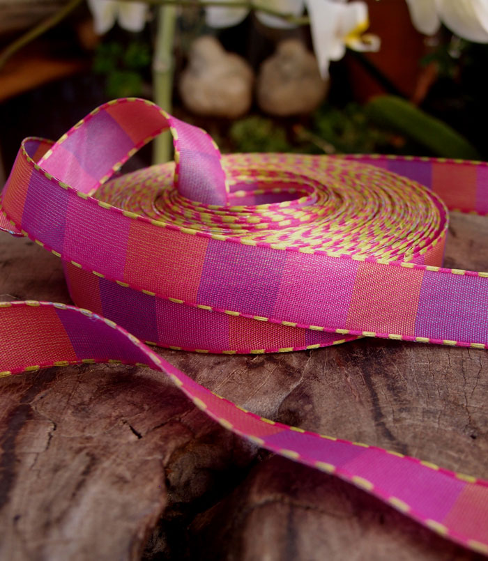 Color Blocked Woven Ribbon