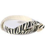 Cotton 7/8" Zebra Print Ribbon - 3 rolls minimum