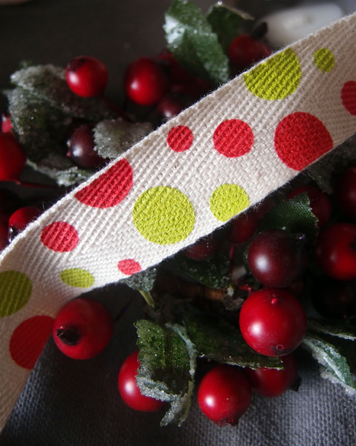 Polka Dot Print Ribbon - 3 rolls minimum