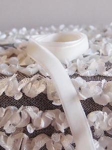 White 3/8" Velvet Ribbon