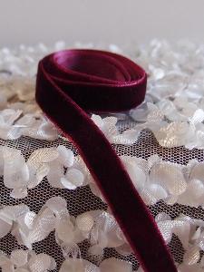 Burgundy 3/8" Velvet Ribbon